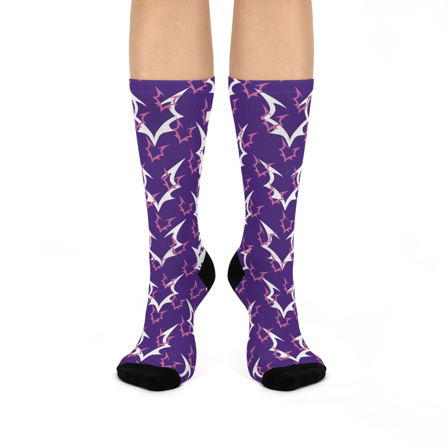 Fox Zero Purple Cushioned Crew Socks