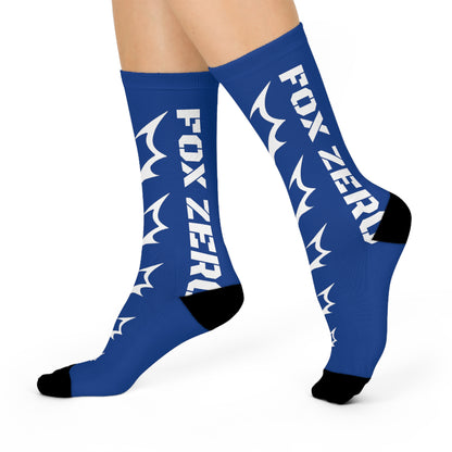 Fox Zero Blue Cushioned Crew Socks