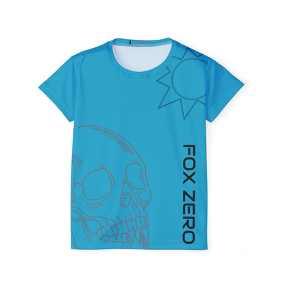 Fox Zero Women's White Skull Tee BLUE