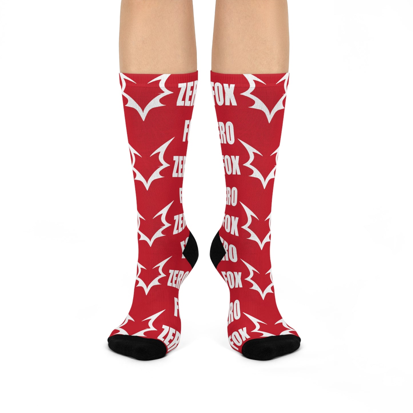 Fox Zero Red Cushioned Crew Socks