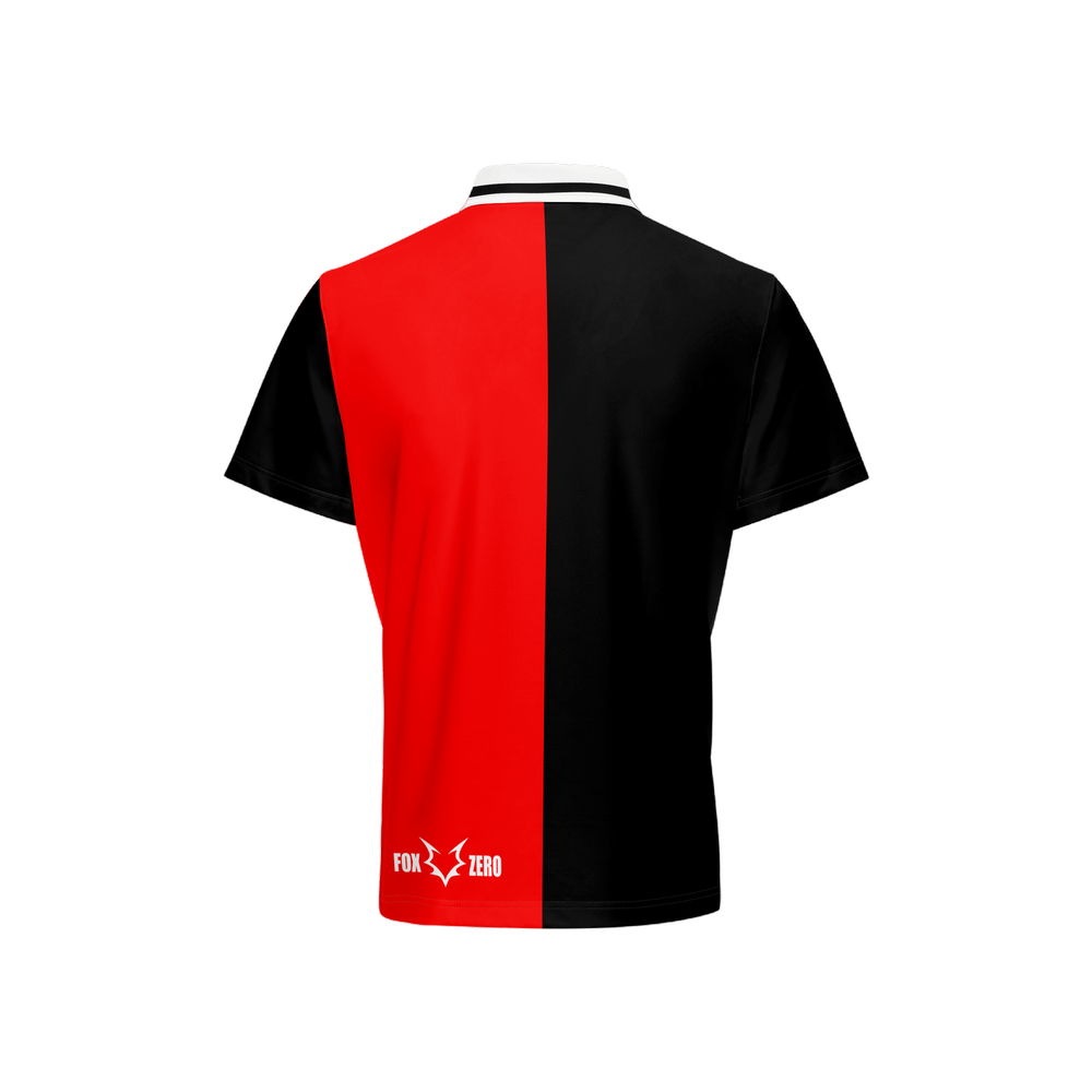 Fox Zero Red & Black Golf Polo