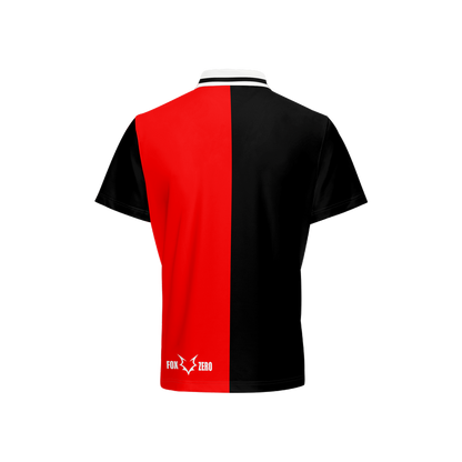 Fox Zero Red & Black Golf Polo