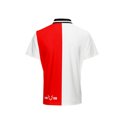 Fox Zero Red & White Golf Polo