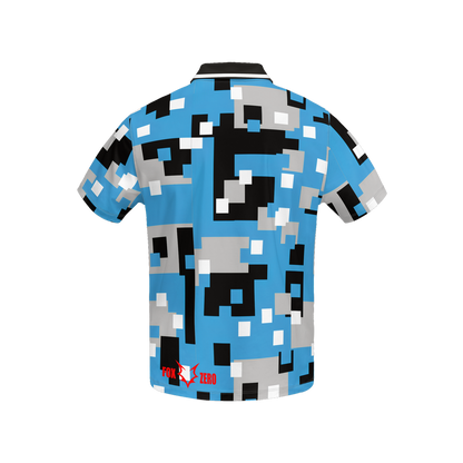 Fox Zero SlimFit Blue Digital Camo Polo