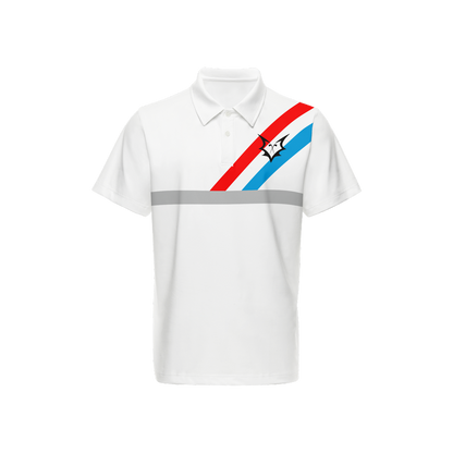 Fox Zero Red White & Blue Golf Polo