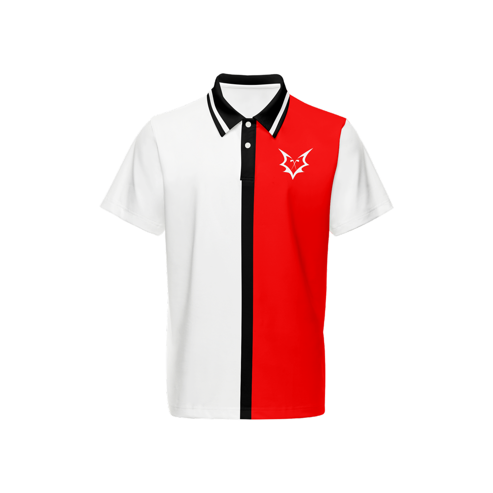 Fox Zero Red & White Golf Polo