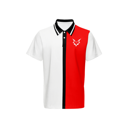 Fox Zero Red & White Golf Polo