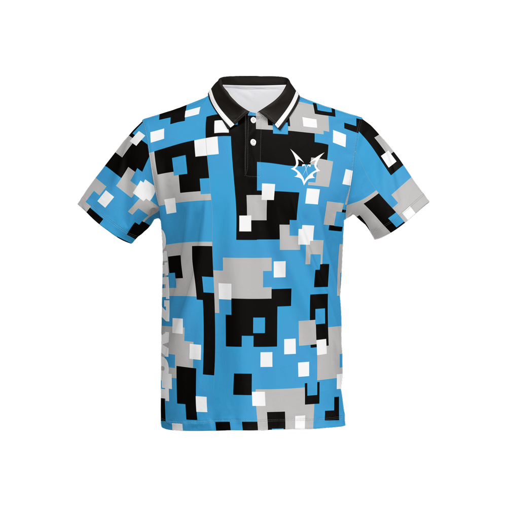 Fox Zero SlimFit Blue Digital Camo Polo