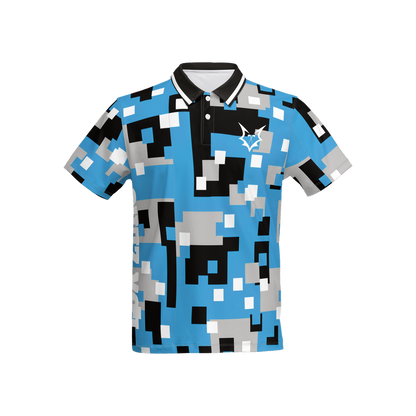 Fox Zero SlimFit Blue Digital Camo Polo