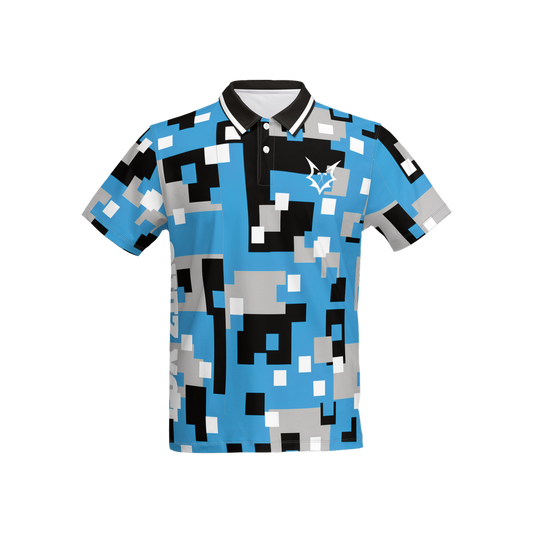 Fox Zero SlimFit Blue Digital Camo Polo