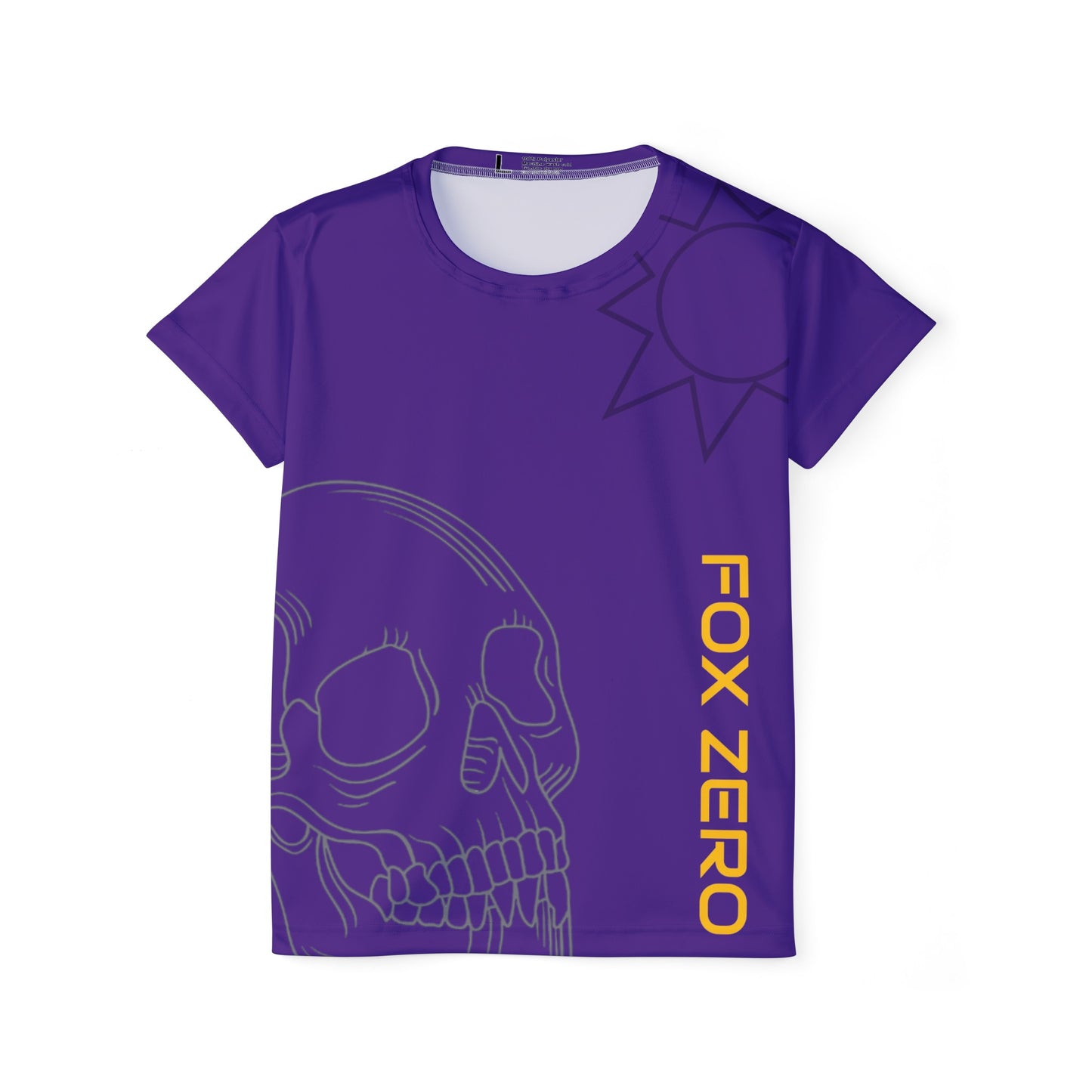 Fox Zero Women's White Skull Tee PURPLE