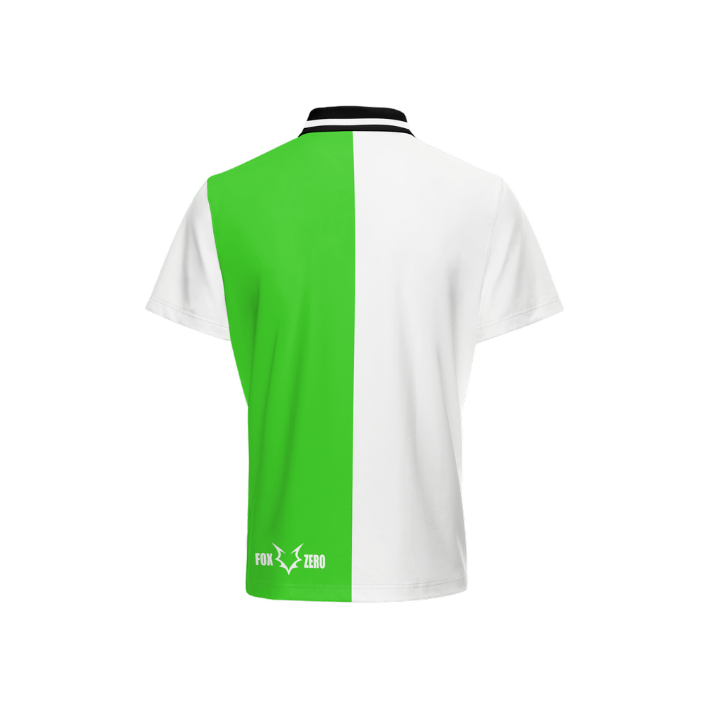 Fox Zero Green & White Golf Polo