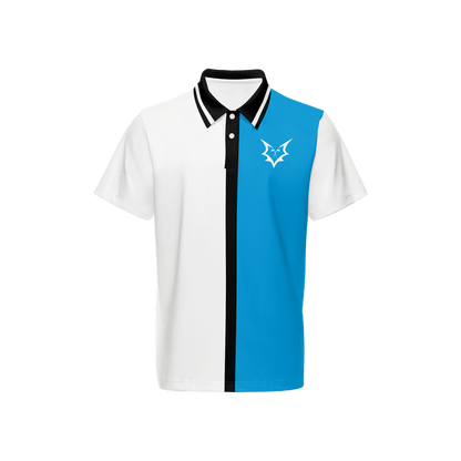 Fox Zero Blue & White Golf Polo