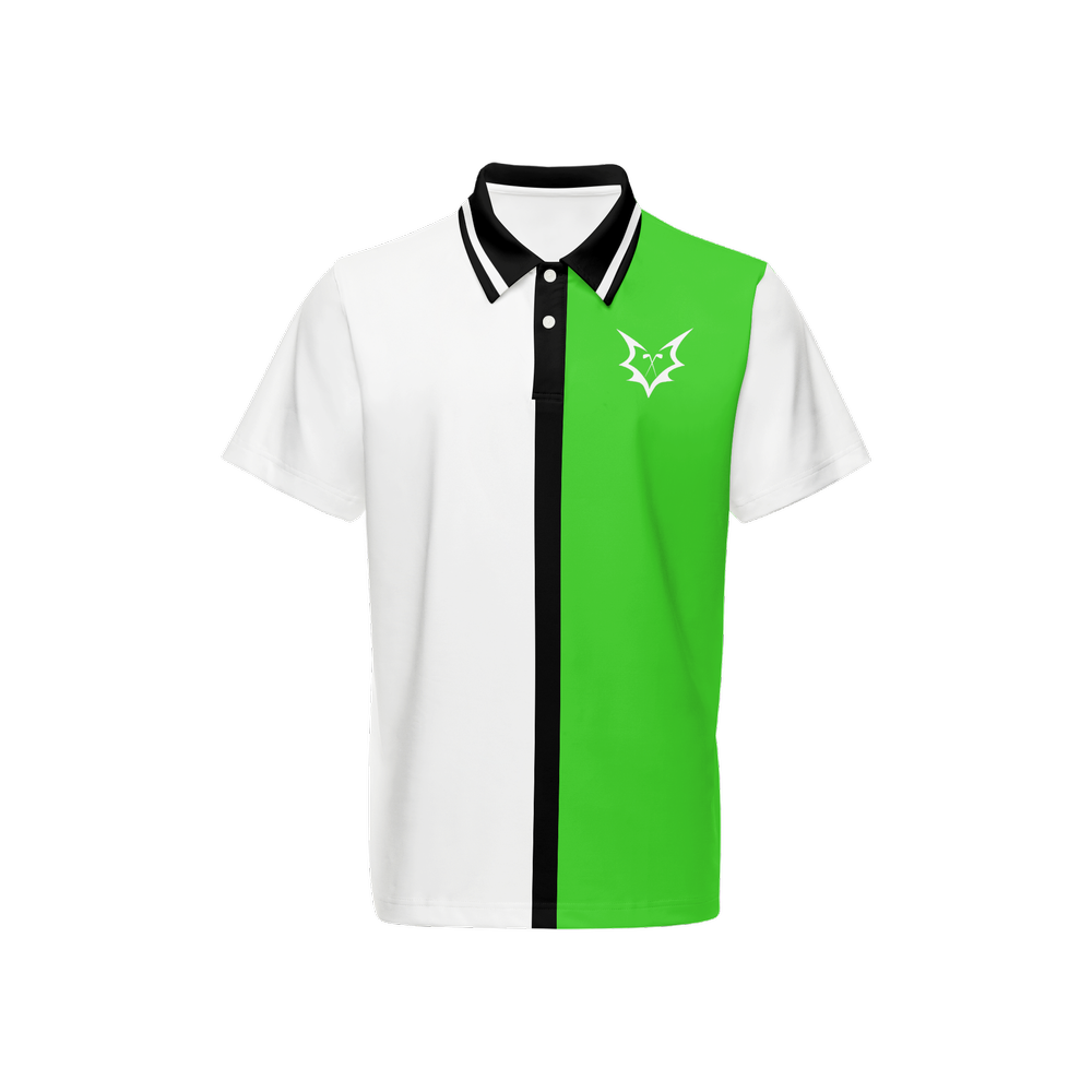 Fox Zero Green & White Golf Polo