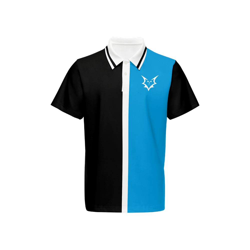 Fox Zero Blue & Black Golf Polo