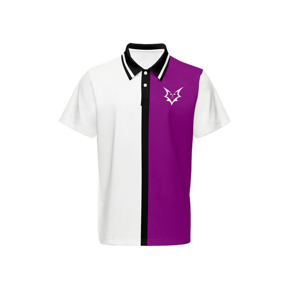 Fox Zero Purple & White Golf Polo